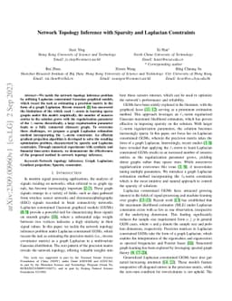 Network Topology Inference with Sparsity and Laplacian Constraints