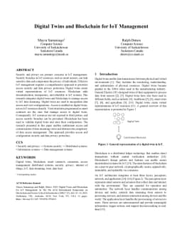 Digital Twins and Blockchain for IoT Management