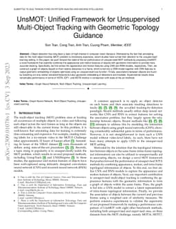 UnsMOT: Unified Framework for Unsupervised Multi-Object Tracking with
  Geometric Topology Guidance