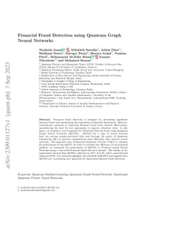 Financial Fraud Detection using Quantum Graph Neural Networks