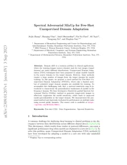 Spectral Adversarial MixUp for Few-Shot Unsupervised Domain Adaptation