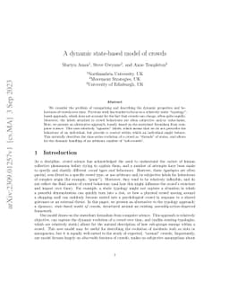 A dynamic state-based model of crowds