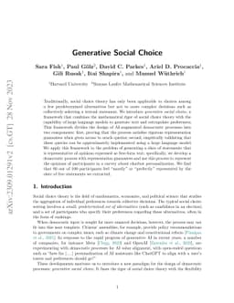 Generative Social Choice