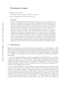 T-Stochastic Graphs