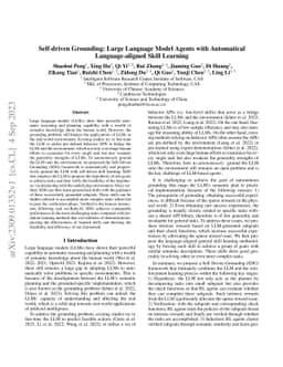 Self-driven Grounding: Large Language Model Agents with Automatical
  Language-aligned Skill Learning