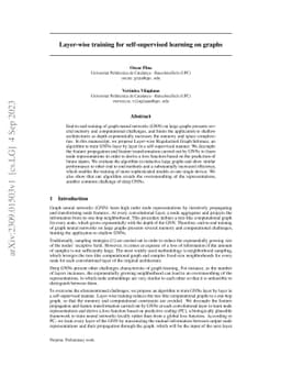 Layer-wise training for self-supervised learning on graphs