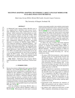 MultiWay-Adapater: Adapting large-scale multi-modal models for scalable
  image-text retrieval