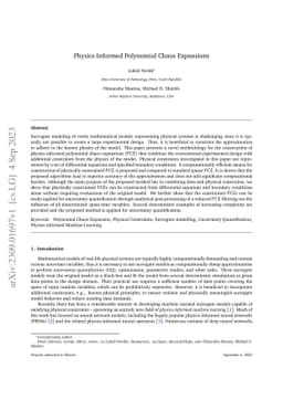 Physics-Informed Polynomial Chaos Expansions
