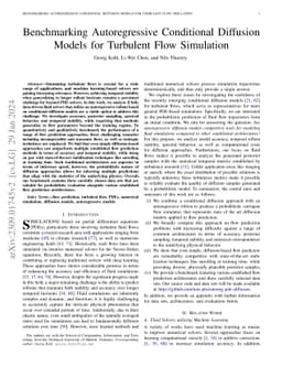 Benchmarking Autoregressive Conditional Diffusion Models for Turbulent
  Flow Simulation