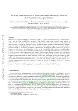 Accuracy and Consistency of Space-based Vegetation Height Maps for
  Forest Dynamics in Alpine Terrain
