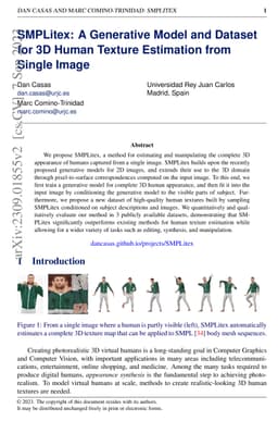 SMPLitex: A Generative Model and Dataset for 3D Human Texture Estimation
  from Single Image