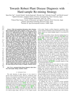Towards Robust Plant Disease Diagnosis with Hard-sample Re-mining
  Strategy