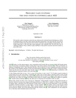 Provably safe systems: the only path to controllable AGI