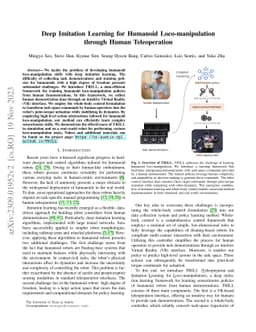 Deep Imitation Learning for Humanoid Loco-manipulation through Human
  Teleoperation
