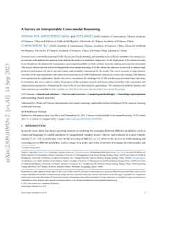 A Survey on Interpretable Cross-modal Reasoning