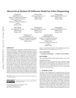 Hierarchical Masked 3D Diffusion Model for Video Outpainting