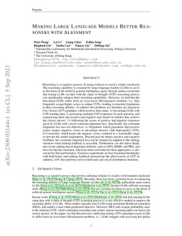 Making Large Language Models Better Reasoners with Alignment