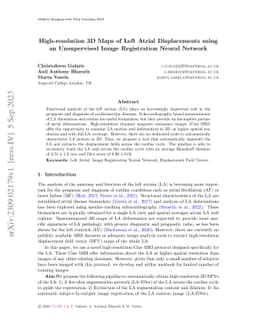 High-resolution 3D Maps of Left Atrial Displacements using an
  Unsupervised Image Registration Neural Network