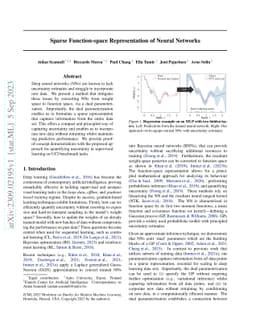Sparse Function-space Representation of Neural Networks
