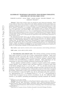 Algebraic Temporal Blocking for Sparse Iterative Solvers on Multi-Core
  CPUs