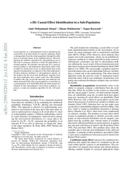 s-ID: Causal Effect Identification in a Sub-Population