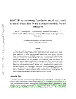 SeisCLIP: A seismology foundation model pre-trained by multi-modal data
  for multi-purpose seismic feature extraction