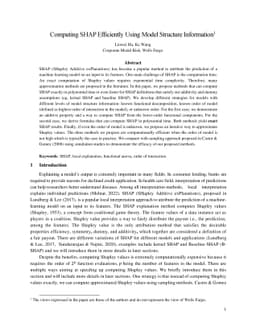 Computing SHAP Efficiently Using Model Structure Information