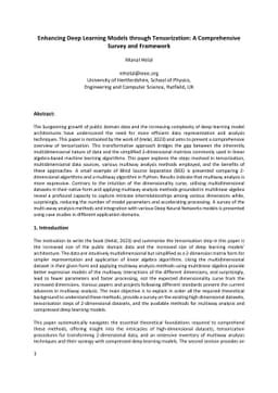 Enhancing Deep Learning Models through Tensorization: A Comprehensive
  Survey and Framework