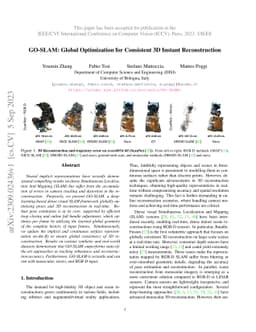 GO-SLAM: Global Optimization for Consistent 3D Instant Reconstruction