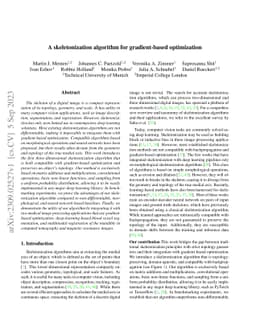 A skeletonization algorithm for gradient-based optimization