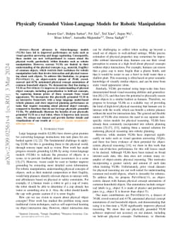Physically Grounded Vision-Language Models for Robotic Manipulation