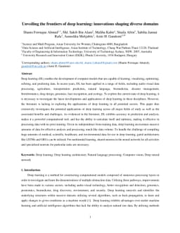 Unveiling the frontiers of deep learning: innovations shaping diverse domains