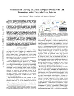 Reinforcement Learning of Action and Query Policies with LTL
  Instructions under Uncertain Event Detector