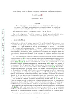 Most likely balls in Banach spaces: existence and non-existence