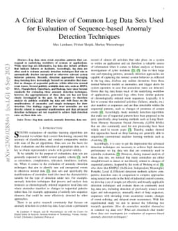 A Critical Review of Common Log Data Sets Used for Evaluation of
  Sequence-based Anomaly Detection Techniques