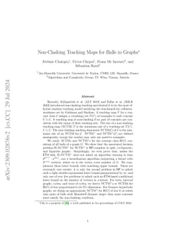 Non-Clashing Teaching Maps for Balls in Graphs