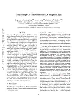 Demystifying RCE Vulnerabilities in LLM-Integrated Apps