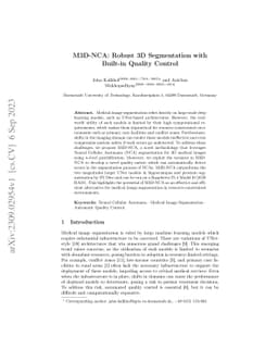 M3D-NCA: Robust 3D Segmentation with Built-in Quality Control
