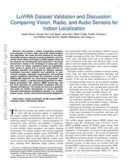 LuViRA Dataset Validation and Discussion: Comparing Vision, Radio, and
  Audio Sensors for Indoor Localization