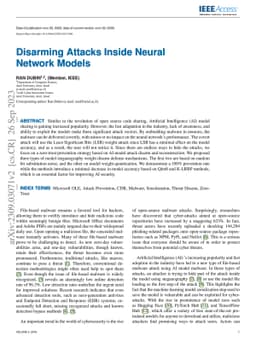 Disarming Steganography Attacks Inside Neural Network Models