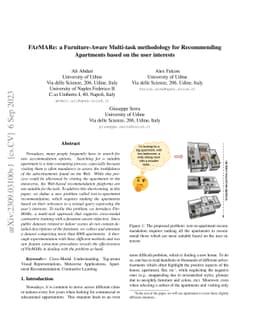 FArMARe: a Furniture-Aware Multi-task methodology for Recommending
  Apartments based on the user interests