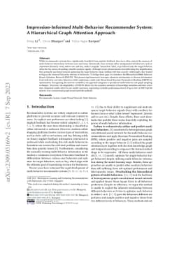 Impression-Informed Multi-Behavior Recommender System: A Hierarchical
  Graph Attention Approach