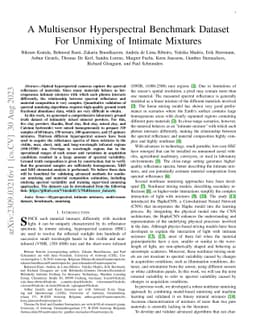 A Multisensor Hyperspectral Benchmark Dataset For Unmixing of Intimate
  Mixtures