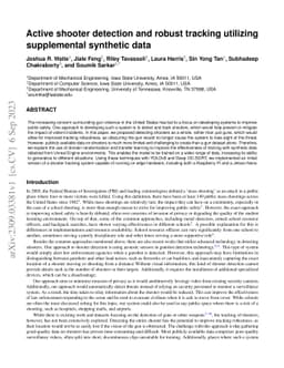 Active shooter detection and robust tracking utilizing supplemental
  synthetic data