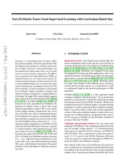 Fast FixMatch: Faster Semi-Supervised Learning with Curriculum Batch
  Size