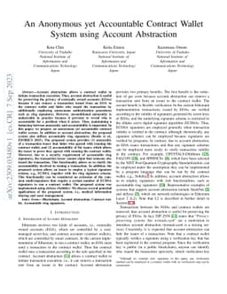 An Anonymous yet Accountable Contract Wallet System using Account Abstraction