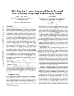 DGC: Training Dynamic Graphs with Spatio-Temporal Non-Uniformity using
  Graph Partitioning by Chunks