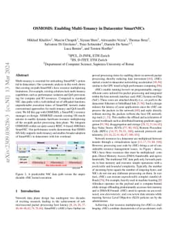 OSMOSIS: Enabling Multi-Tenancy in Datacenter SmartNICs