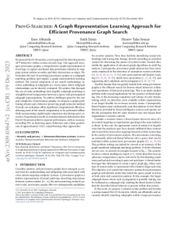 ProvG-Searcher: A Graph Representation Learning Approach for Efficient
  Provenance Graph Search