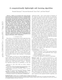 A computationally lightweight safe learning algorithm